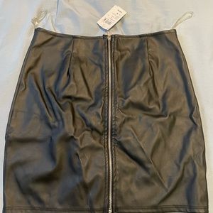 Faux leather skirt